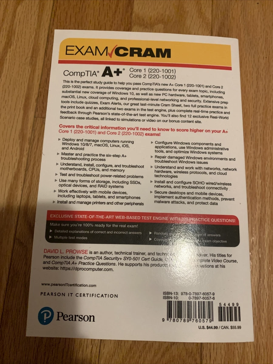 CompTIA A+ Core 1 [220-1001] and Core 2 [220-1002] Exam Cram