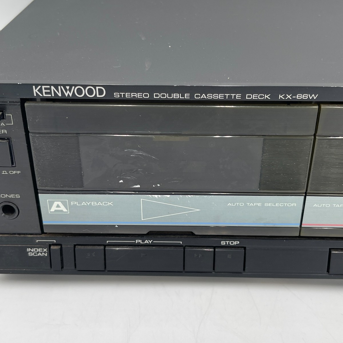 Vintage Kenwood KX-66W Stereo Double Cassette Tape Deck Recorder