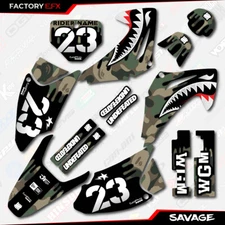 Woodland Camo Savage Racing Graphics Kit fits Honda CRF230 03-07 CRF 230 Decals