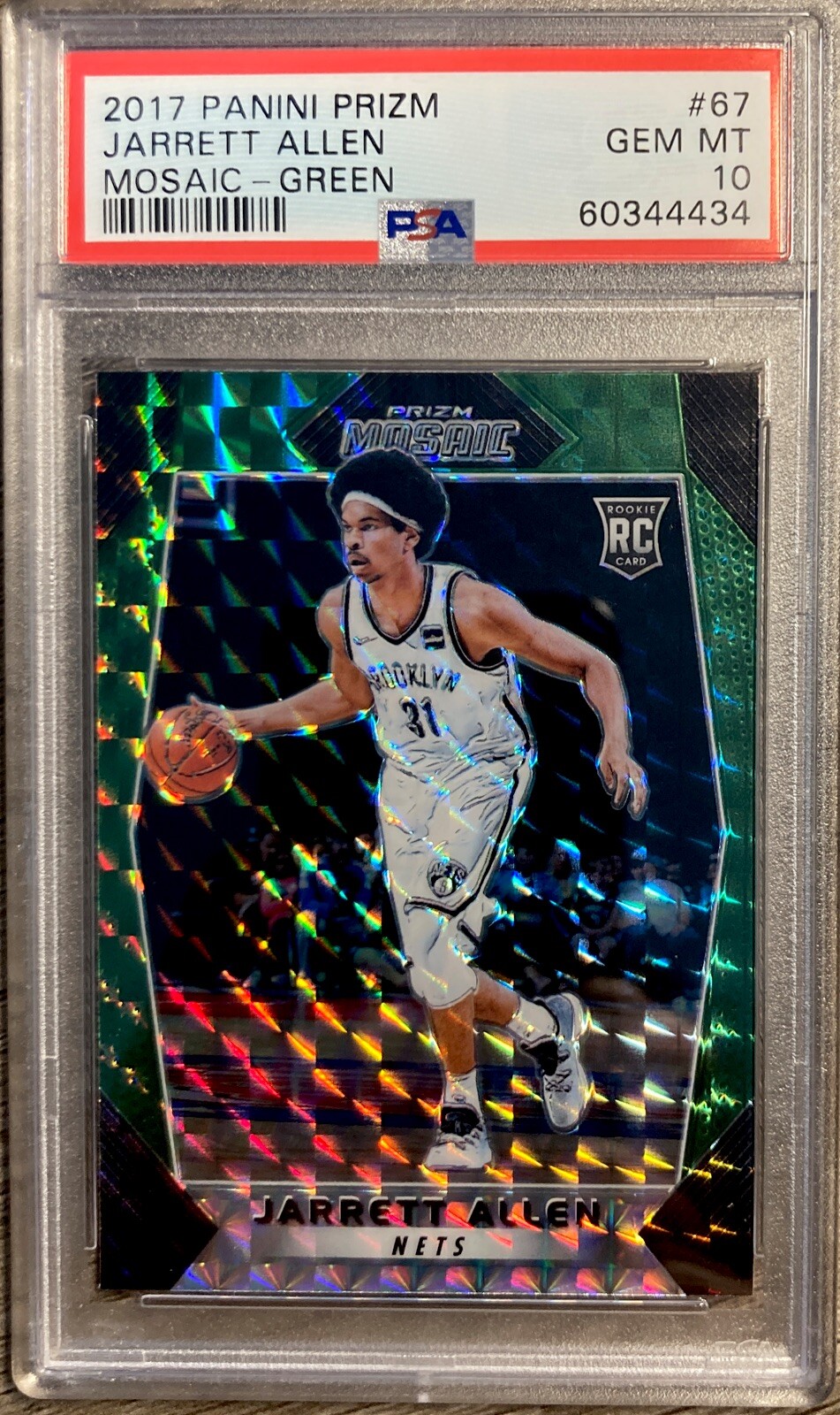2017 Panini Prizm #67 Mosaic Green Jarrett Allen Psa 10 GEM MT RC