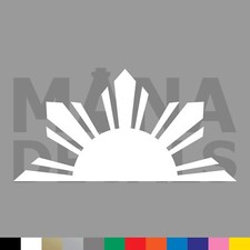 Philippines Half Sun Vinyl Die Cut Decal Sticker - Filipino Flag