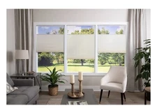 Top Down Bottom Up Cordless Light Filtering Cellular Shade - Alabaster Off White