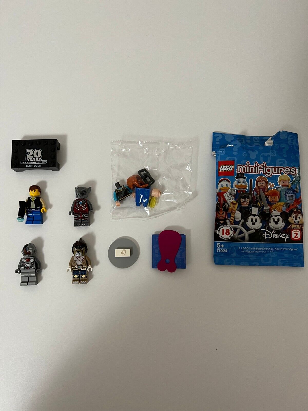 LEGO Minifigure Lot | ZERO CRACKS Han Solo, Cyborg, Anna Disney Series 2, Chima