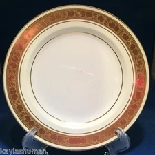 Anchor Bridgwood #4059 Bread & Butter Plate(s) Vintage Fruit on Gold Band