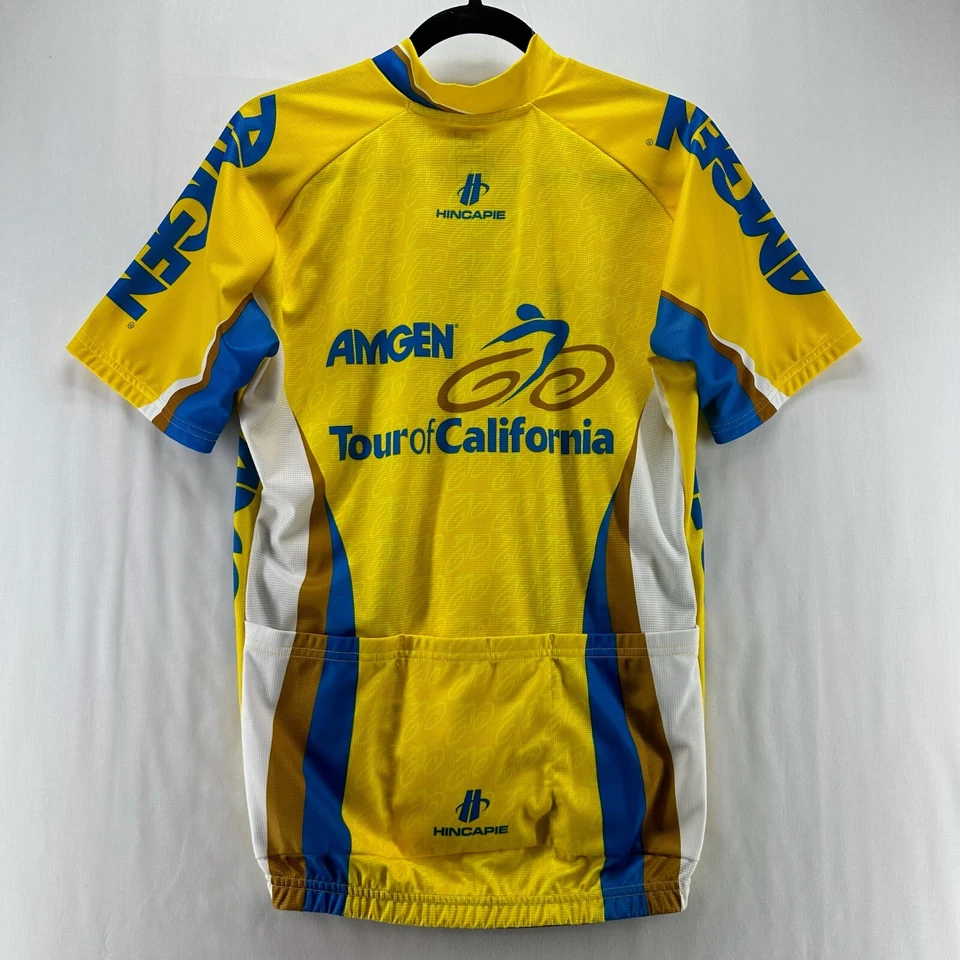 Camiseta de ciclismo Amgen Tour of California adulto L firmada por Levi Leipheimer amarilla Foto 2 de 4
