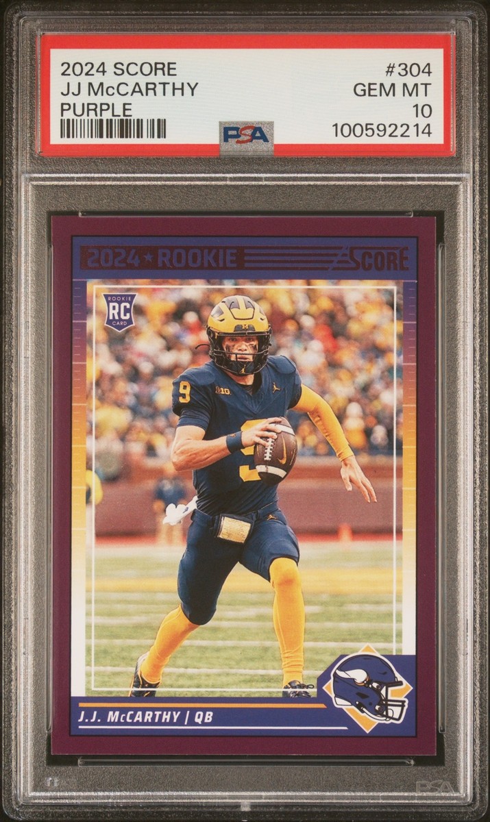 149枚限定 Panini JJ McCarthy PSA 9 RC 2024 Panini Prizm Deca - J.J. McCarthy #203 Blue Prizm /149