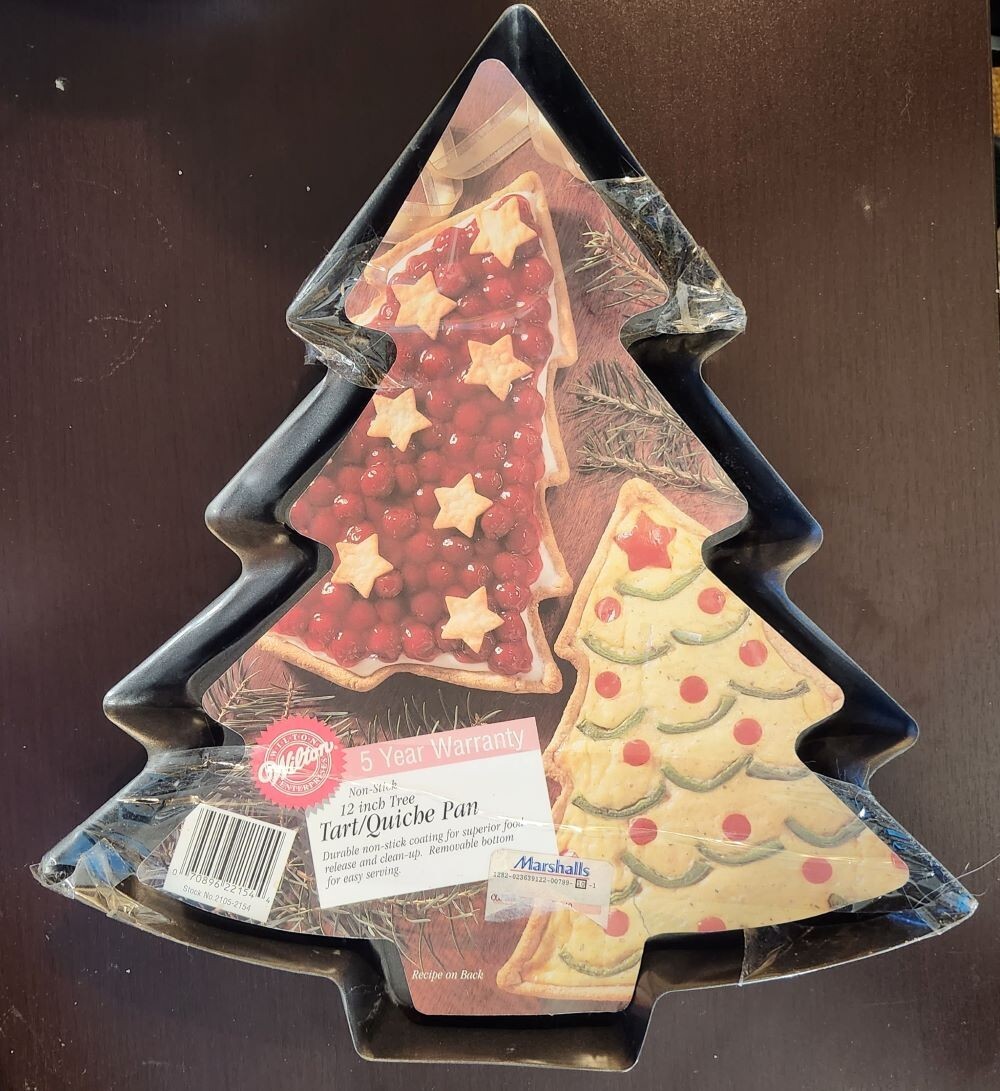 WILTON Holiday 12 inch Nonstick Christmas Tree Tart/Quiche Pan removable bottom eBay