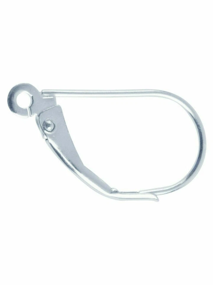 Sterling Silver 925 Continental Earring Hook Fasteners Leverback Wire 1 x Pair - Image 2 of 3