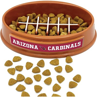 Pets First NFL Super-Bowl Slow Feeder Dog Bowl with Anti-Skid & Football Design