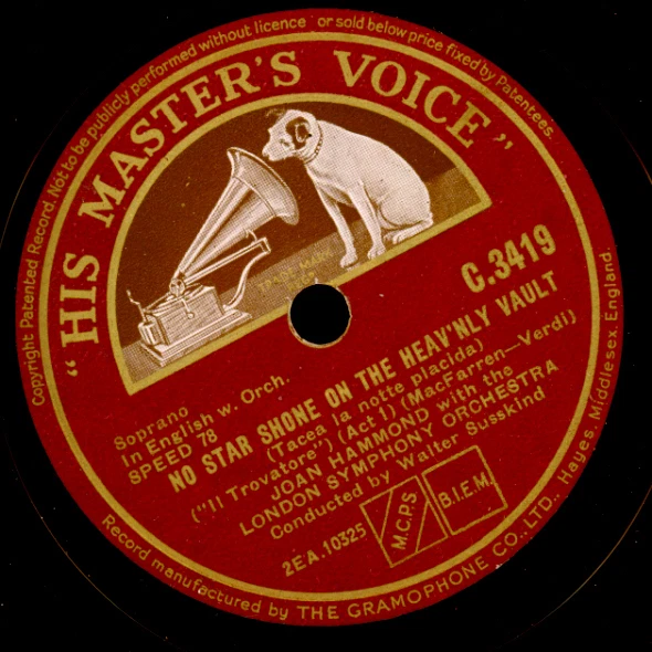 JOAN HAMMOND & L.S.O. & SUSSKIND "Il Trovatore" Why fear for me / Love..   G3375 - Bild 2 von 2