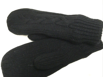 Unbranded Black acrylic & polyester Mitten one size NWT