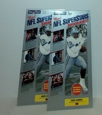 (2) NFL Superstars Super Silhouette Barry Sanders Detroit Lions Cling New NOS 