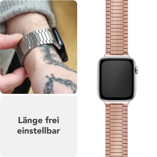 Correa magnética de bucle de acero inoxidable para Apple Watch SE 10 9 8 7 6 5 4 3 2 1, 38-42mm - Imagen 4 de 29
