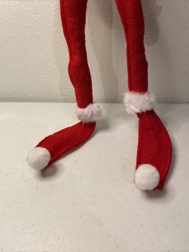 Annalee Christmas Red Elf Doll Posable 14" Red Santa Pom Pom Hat - Picture 2 of 10