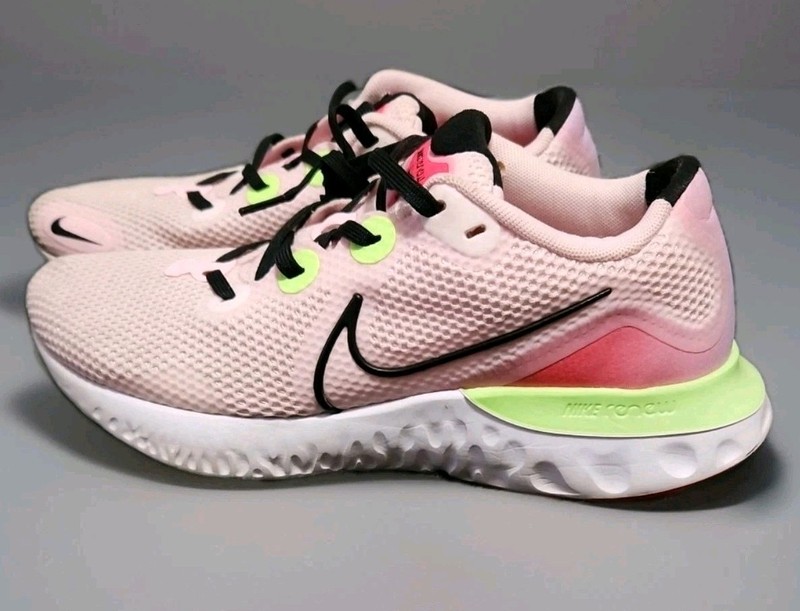 Women's Nike ReNew Size 8 1/2 Pink/neon Green/black Nike Logo