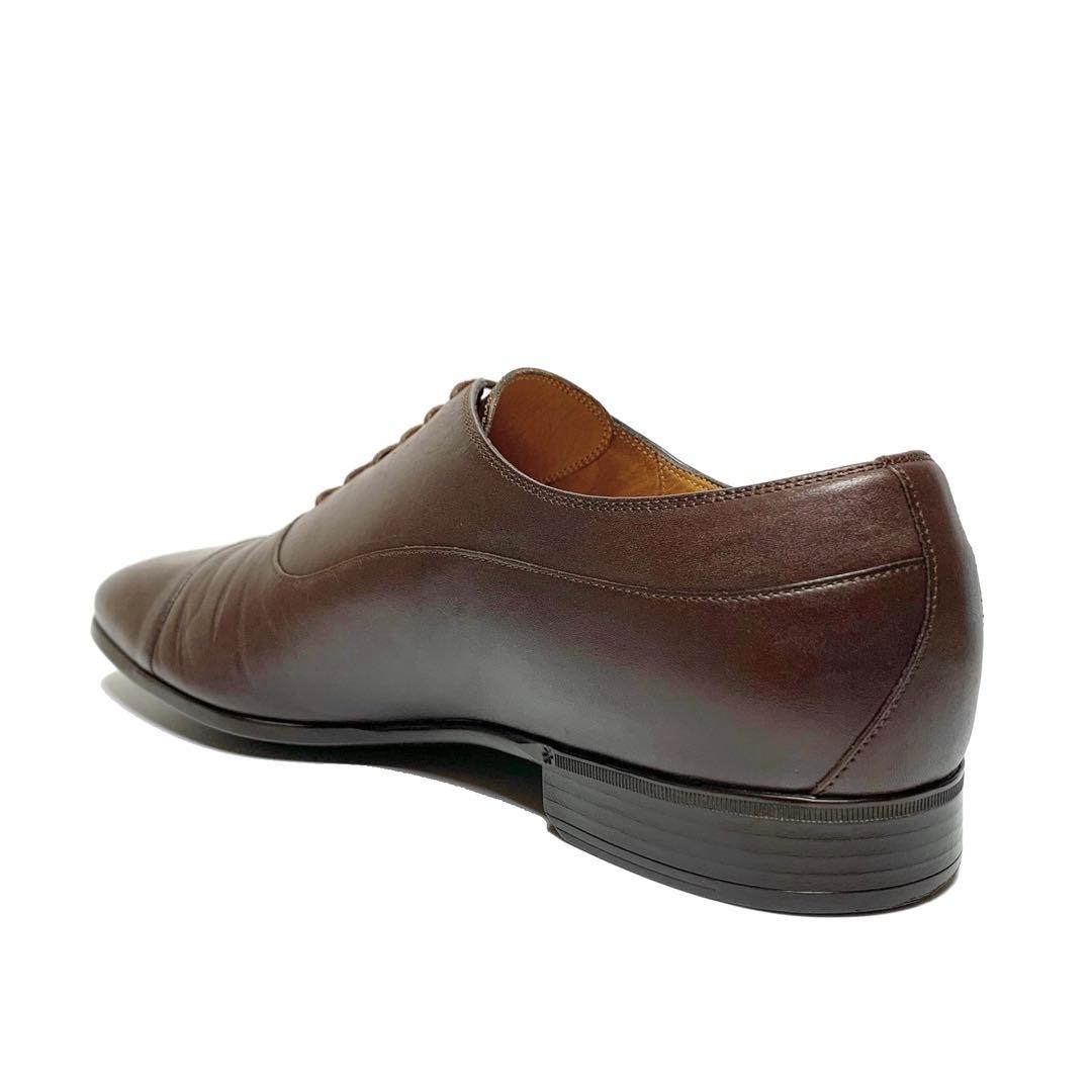 Gucci Logo Wingtip Dress Shoes Brown Leather Size 6.5 US About 7 For Men thumbnail 4