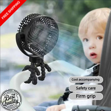 Portable Handheld Mini Cooling Fan Flexible Tripod Clip Desk Bike Baby Stroller
