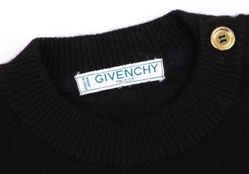 GIVENCHY TRICOT Woll-Strickpullover mit Schulterknöpfen Größe S-M (K-162313) - Bild 4 von 12
