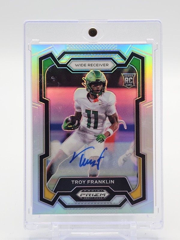 TROY FRANKLIN 2024 PRIZM DRAFT PICKS SILVER ROOKIE AUTO #119 Q7420
