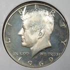 1969-S Kennedy 40% Silver Half Dollar Frosted Proof