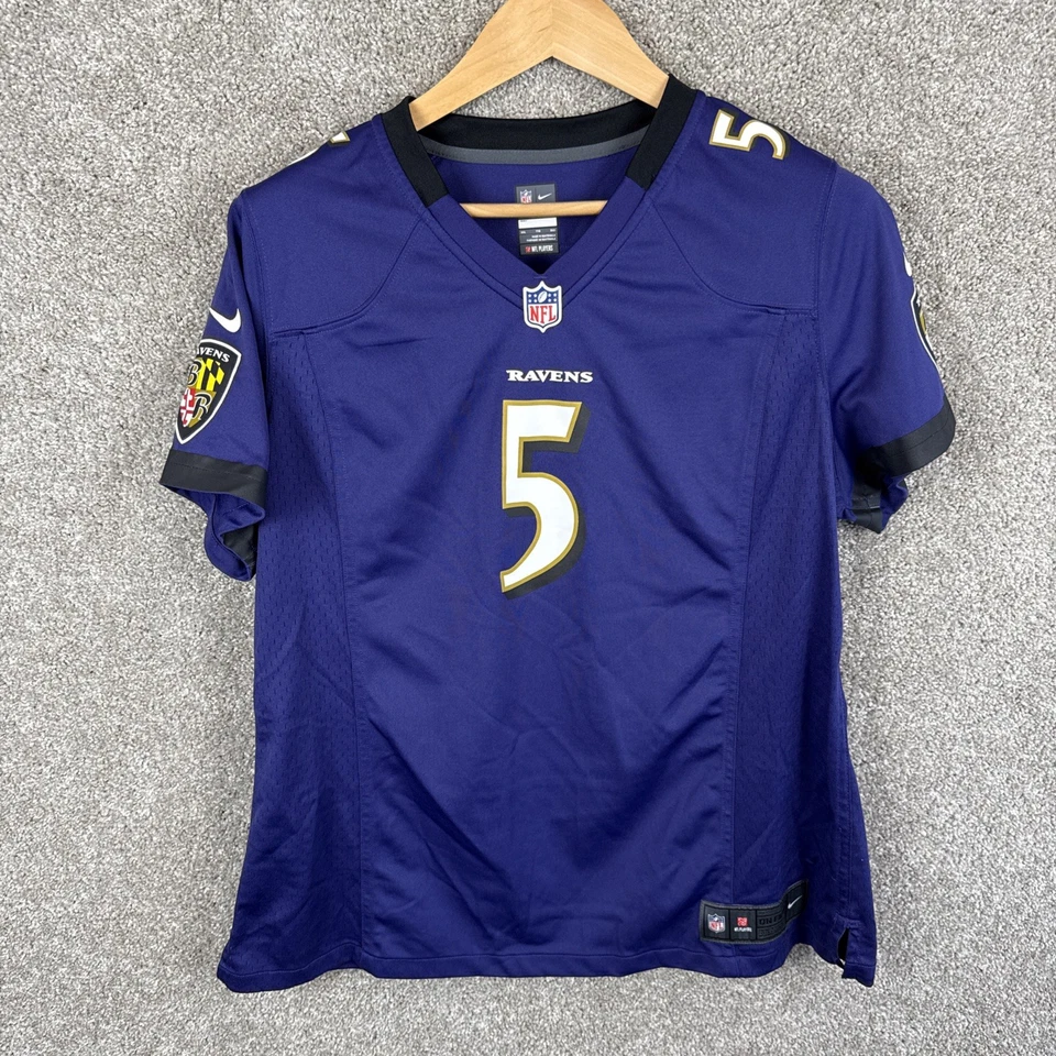Camiseta Nike para mujer On Field NFL Baltimore Ravens Joe Flacco #5 púrpura talla XXL Foto 2 de 4