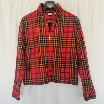 Mountain Lake SmallRed Plaid Flannel Pullover Sweatshirt Lightweight, Stay Warm