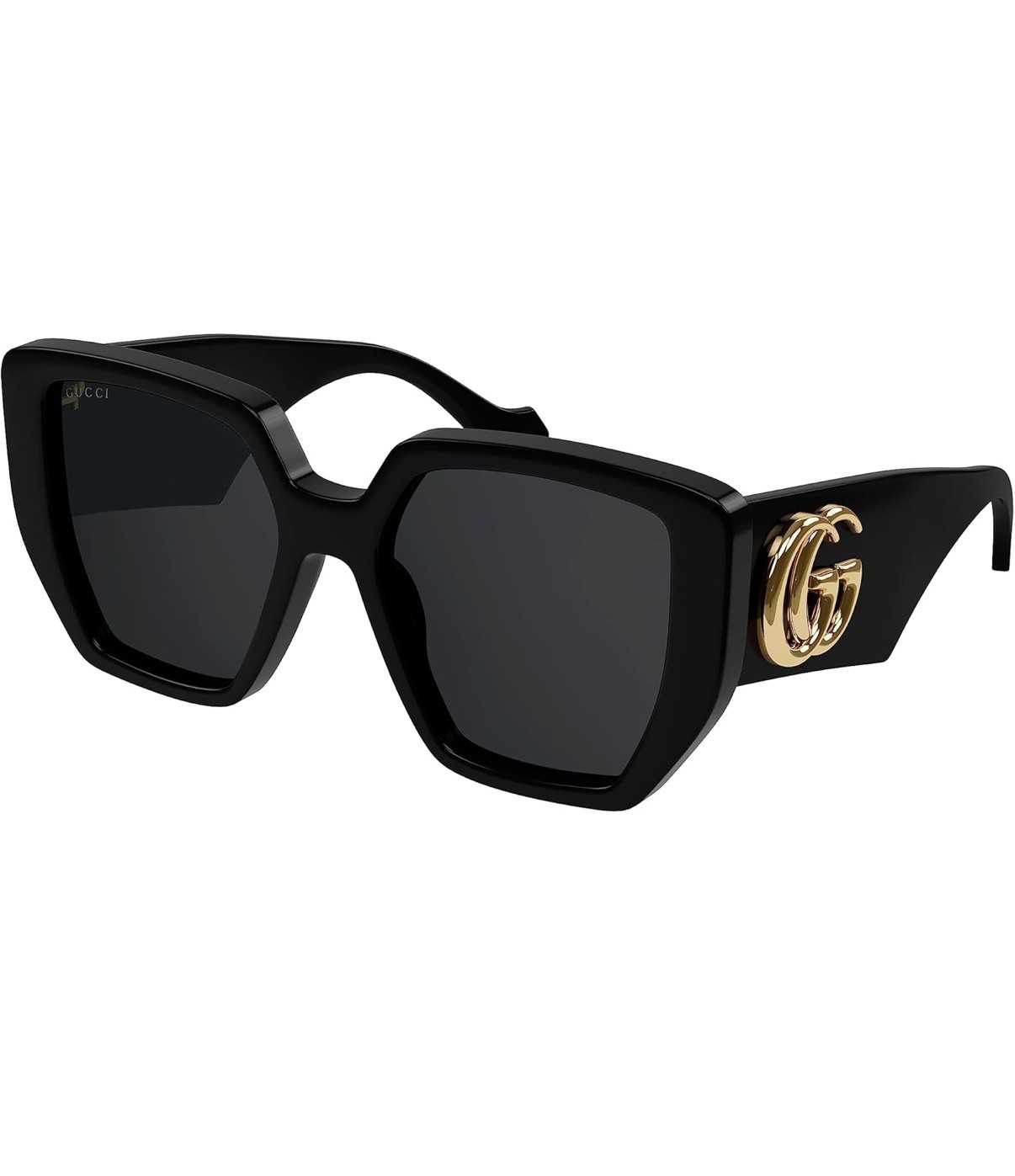 Gucci  Women Square Oversized Sunglasses Black Frame Grey Lenses