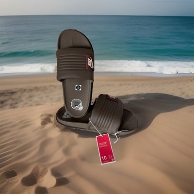 Nike Offcourt Men's Size 10 Adjustable Slide Sandals. Ironstone/ Coconut. NWT