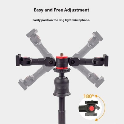 Tripod Mount Adapter Cellphone Clip Holder Vertical 360 Stand with 1/4 Screw