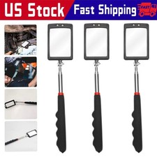 LED Lighted Mechanic Inspection Mirror Telescoping illuminate Swivel Extendable