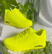 Size 10W - Skechers UNO NIGHT Shades Women's Yellow Shoes Sneakers 73667-NYEL