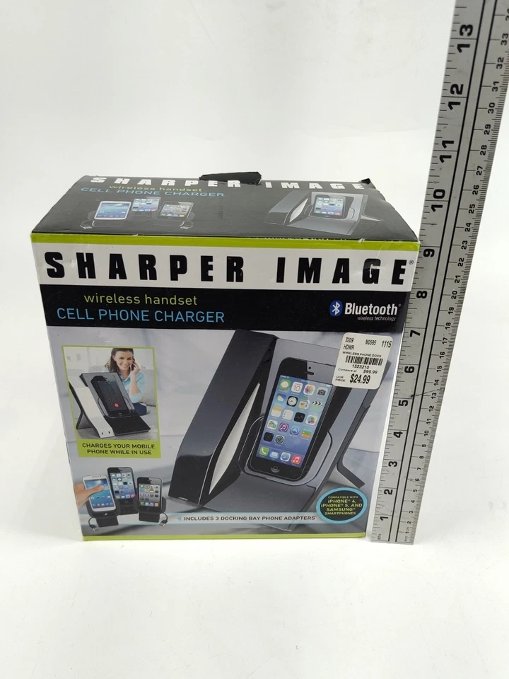 Sharper Image Wireless Bluetooth Handset iPhone 4 & 5 Samsung Cell Phone Charger - Image 3 of 4