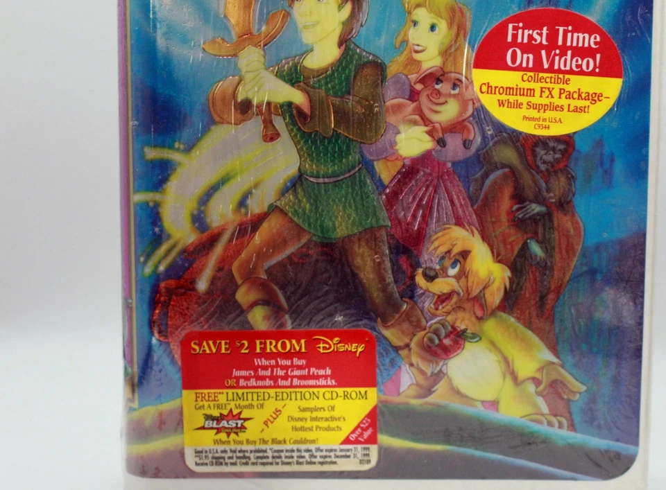 1985 Walt Disney “The Black Cauldron” VHS #9124 Sealed Collector Edition - Image 2 of 4