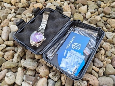 Watchdives WD0006 Aquaterra - purple dial - Seiko VH31 sweeping quartz