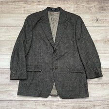 Polo University Ralph Lauren Jacket Mens Tan Houndstooth Check Wool Blazer 42R