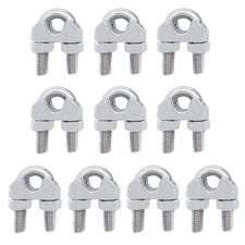 M8 Wire Rope Clamp 304 Stainless Steel 5/16" Wire Rope Cable Clip Clamp (10Pack)