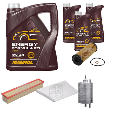 FEBI Inspektionspaket 8L MANNOL Energy Formula PD 5W-40 für Mercedes-Benz