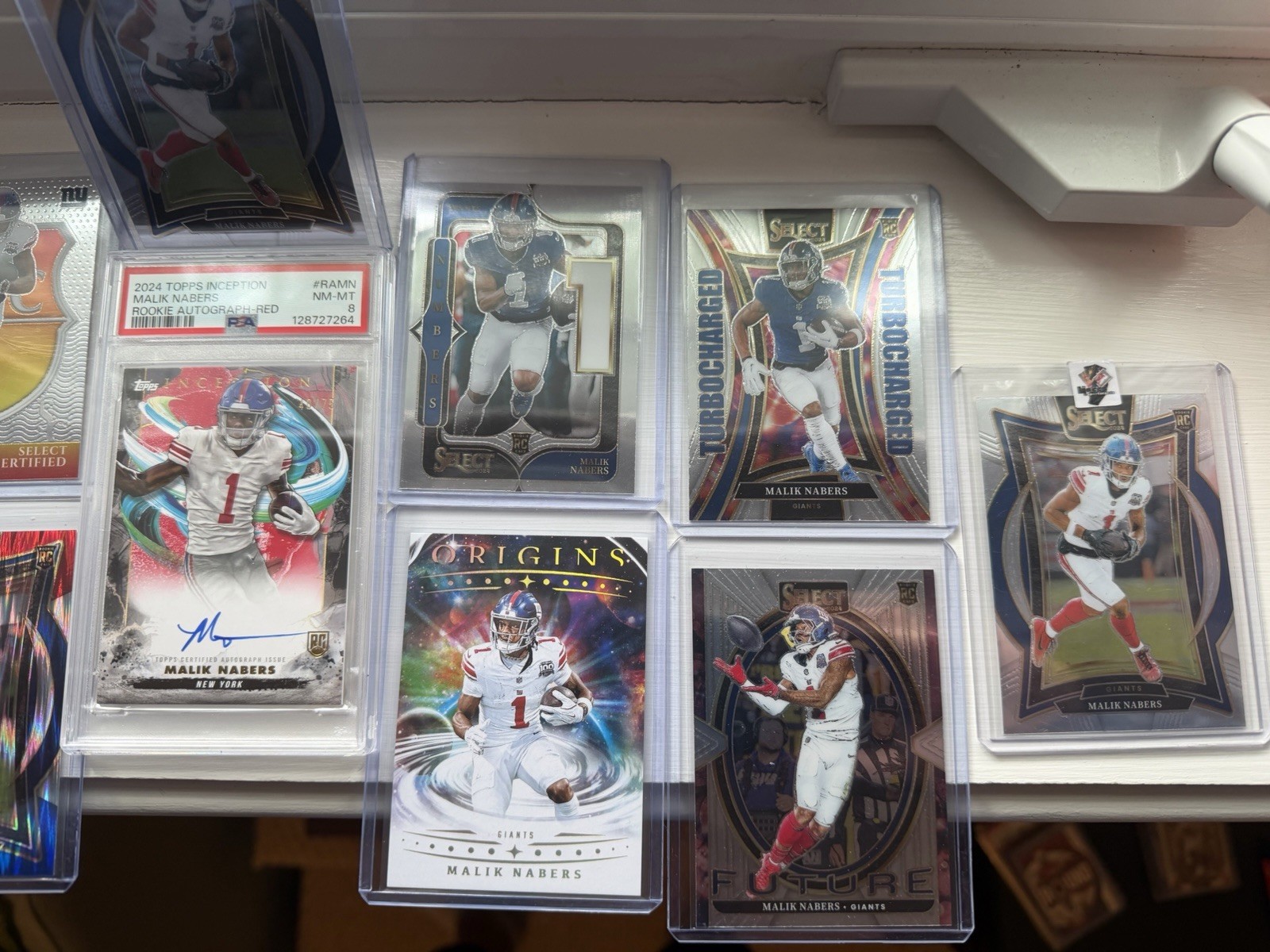 10x Rookie Malik Nabers Lot Including PSA Graded Autograph And Inserts view 7