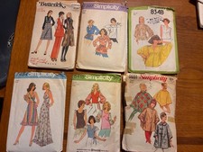 6 VTG RETRO 1960S 70S WOMEN'S SEWING PATTERNS SZ S 8-10 BUST 31-32 1/2 READ
