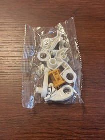 Lego Compatible White Horse Minifigure Moveable Legs Black Eyes & Bridle 