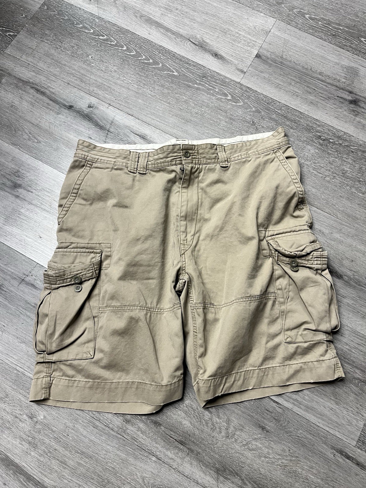 Vintage Polo Ralph Lauren Beige Military Utility Cargo Shorts Size 44