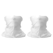 2pcs Summer Cooling Neck Gaiter Unisex Sun Protect Face Mask, White