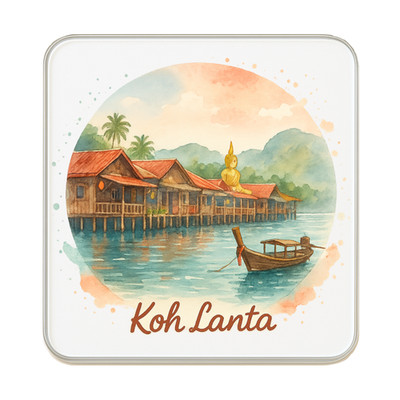 Koh Lanta, Thailand Fridge Magnet: Cute Handmade Travel Souvenir Gift