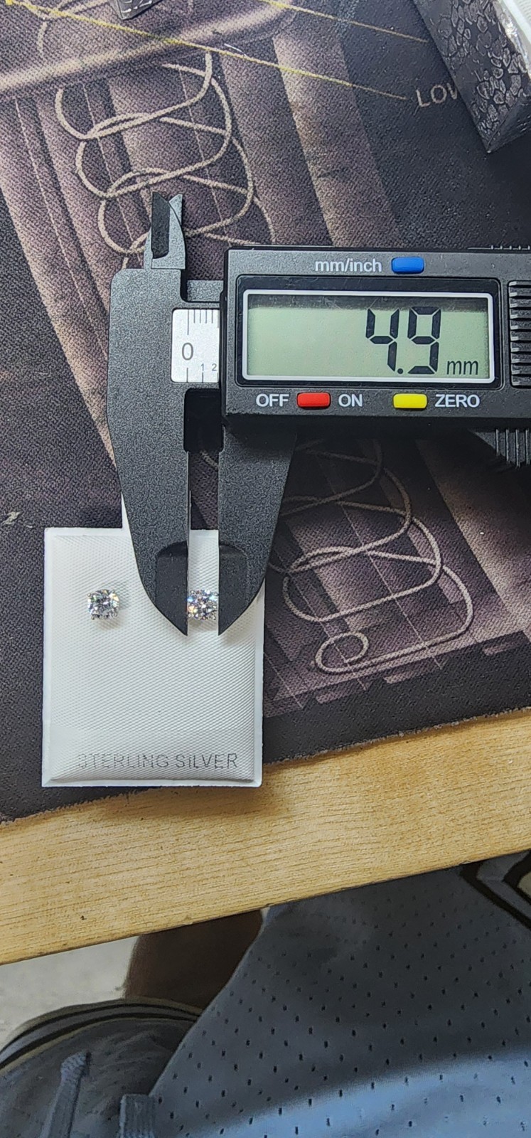 Lab-Created Diamond Stud Earrings - Solid Sterlin… - image 3