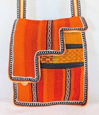 Peruvian Alpaca Wool Crossbody Bag Handmade Colorful Boho Multicolor
