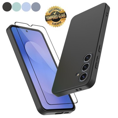 For Samsung S25 FE Silicone Case Shockproof Slim Phone Cover + Screen Protector