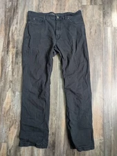 Duluth Flex Fire Hose Relaxed Fit Jean Pants Fits Men's 36X32 Black (Tag 38x34)