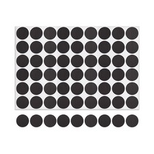 1Sheet 54pcs 21mm(Dia) Screw Hole Cover Sticker PVC Hole Cap Black w/ Wood Line
