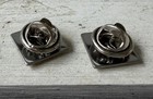 Vintage Mercedes-Benz Lapel Pins Set of 2 Square Enamel Logo Pinback Badge — photo 8