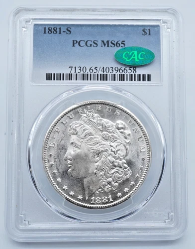 1881-S Morgan Silver Dollar PCGS & CAC MS65 -  T116